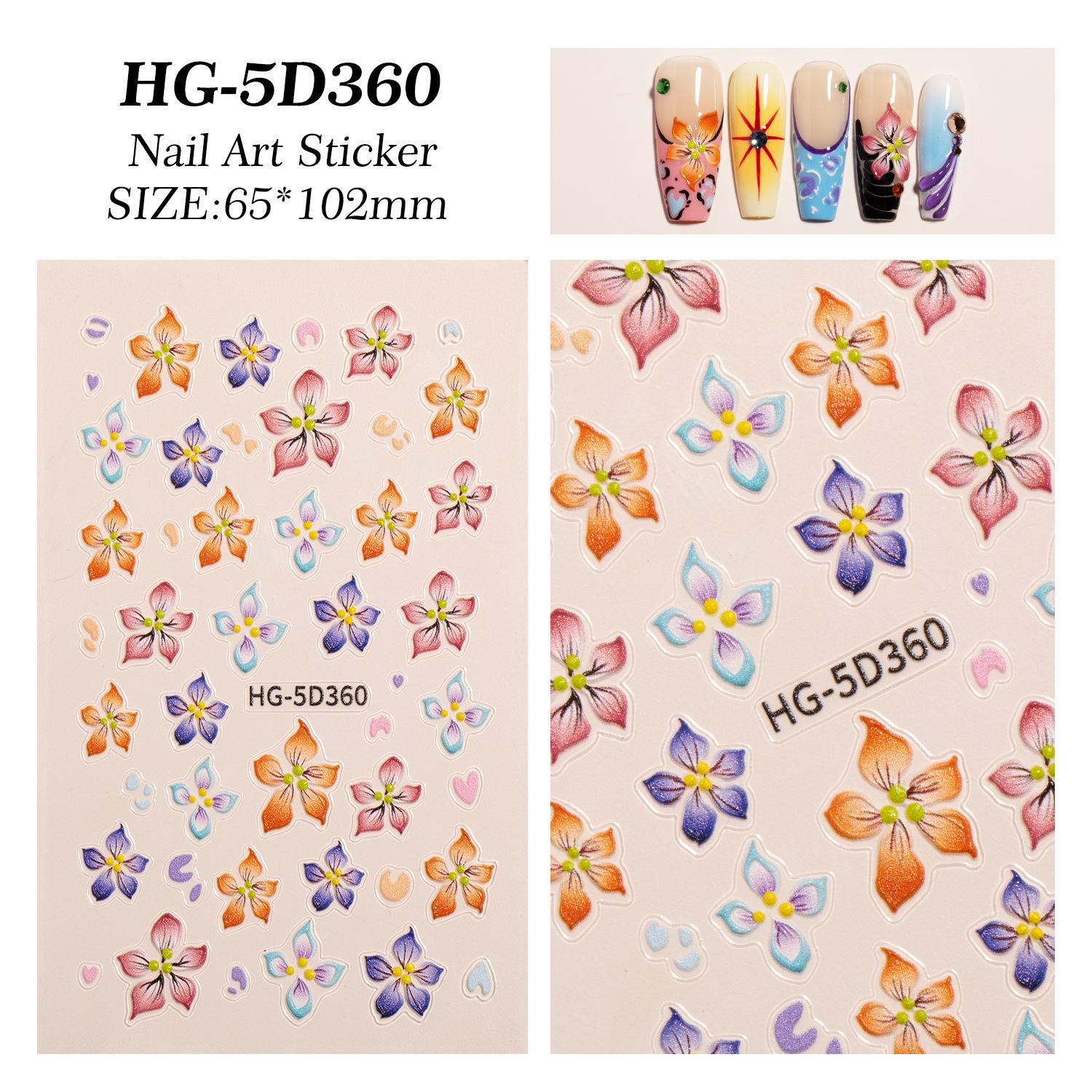 

Сакура 3D Тисненые Наклейки для Нейл-арта - Кристальные Мечтательные Цветы со Светоотражающей Шелл Подложкой