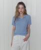 Teuwi Lildin Open Collar Short Sleeve Knit