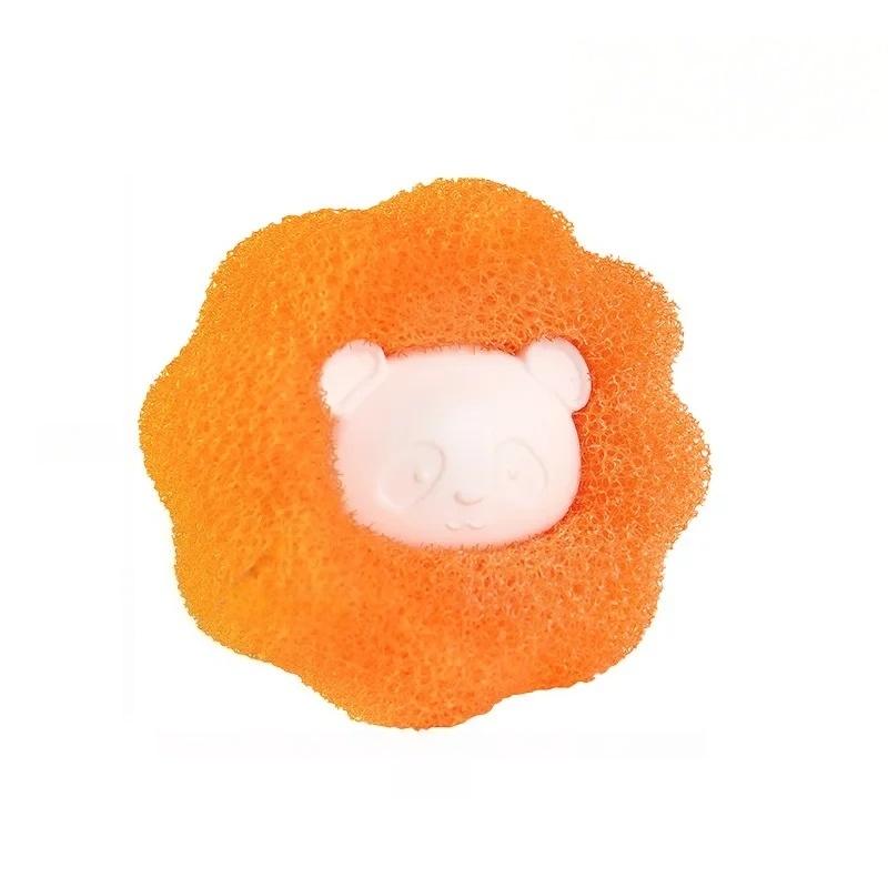 

JUSTINLAU Laundry Ball Anti-tangle Clothes Cleaning Sponge Balls Anti-tangle Removes Cat Dog Pets Hairs Reusable Cleaning Tools оранжевый
