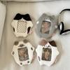 MINKYS Cute Cat Fluffy 3 Inch Kpop Photocard Holder Photo Card Holder Bag Pendant School Stationery