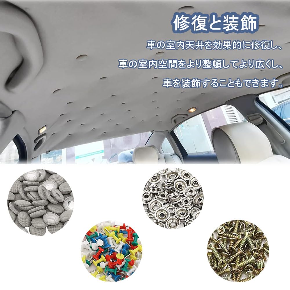 Car Ceiling Repair Kit 60 Pcs Car Ceiling Repair Rivets Headliner Repair Buttons Retainer