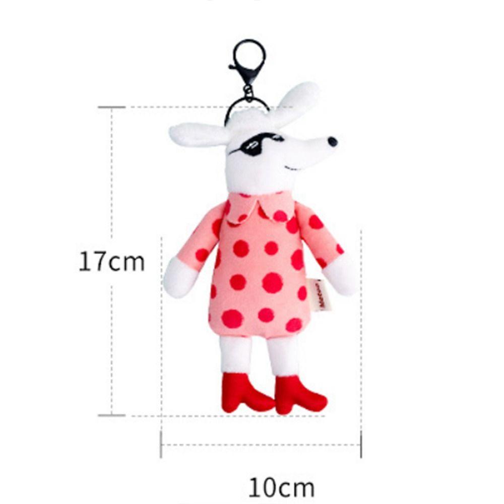 Cartoon Bag Pendant Accessories 17CM Key Rings Fashion Plush Doll Key Chains  Bag Ornaments