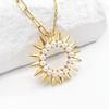 Sun Sunflower 925 Sterling Silver Pearl Necklace Female Personality ins Style Simple Temperament Jewelry Silver