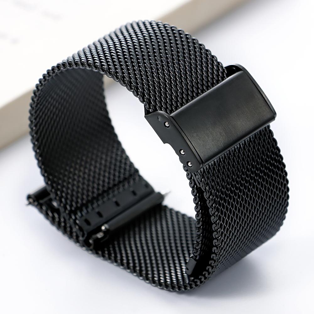 18mm 22mm 20mm Milan Loop Belt Quick Release Stainless Steel Strap Belt for Samsung Galaxy for Huawei Watch Universal Watchband