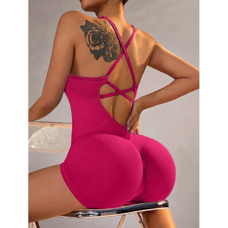 Verano Casual Algodón Puro Alta Gama Ropa Exterior Fitness Secado Rápido Traje de Ejercicio Yoga Mono