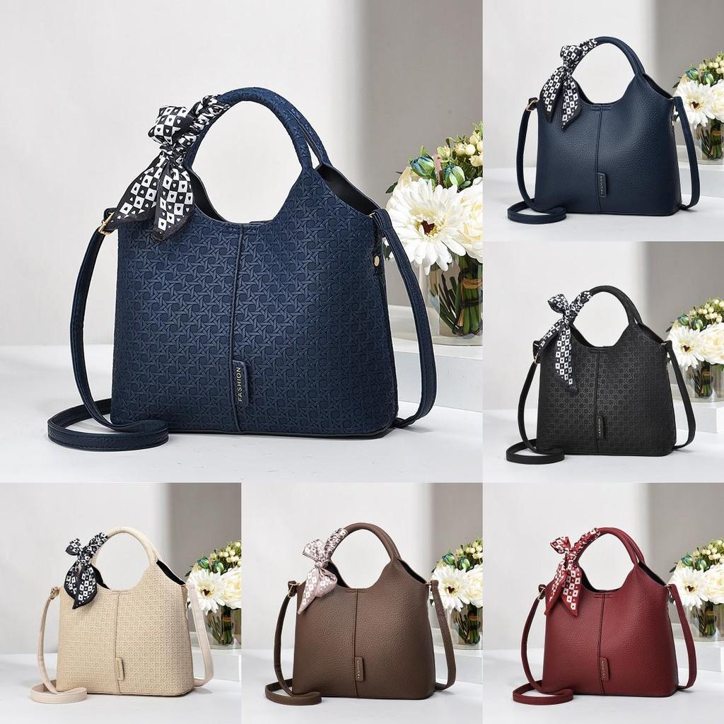 Bow Ribbon Solid Color Single Shoulder Crossbody Bag Handbag Women Fashion Gift