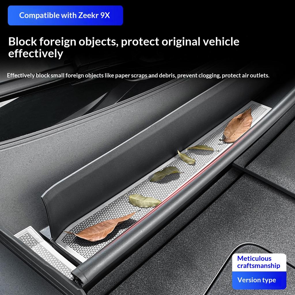 For Zeekr 9X 2025-2026 Hood Vent Mesh Grill Insect Screen Engine Cover Dust Protector Front Grille