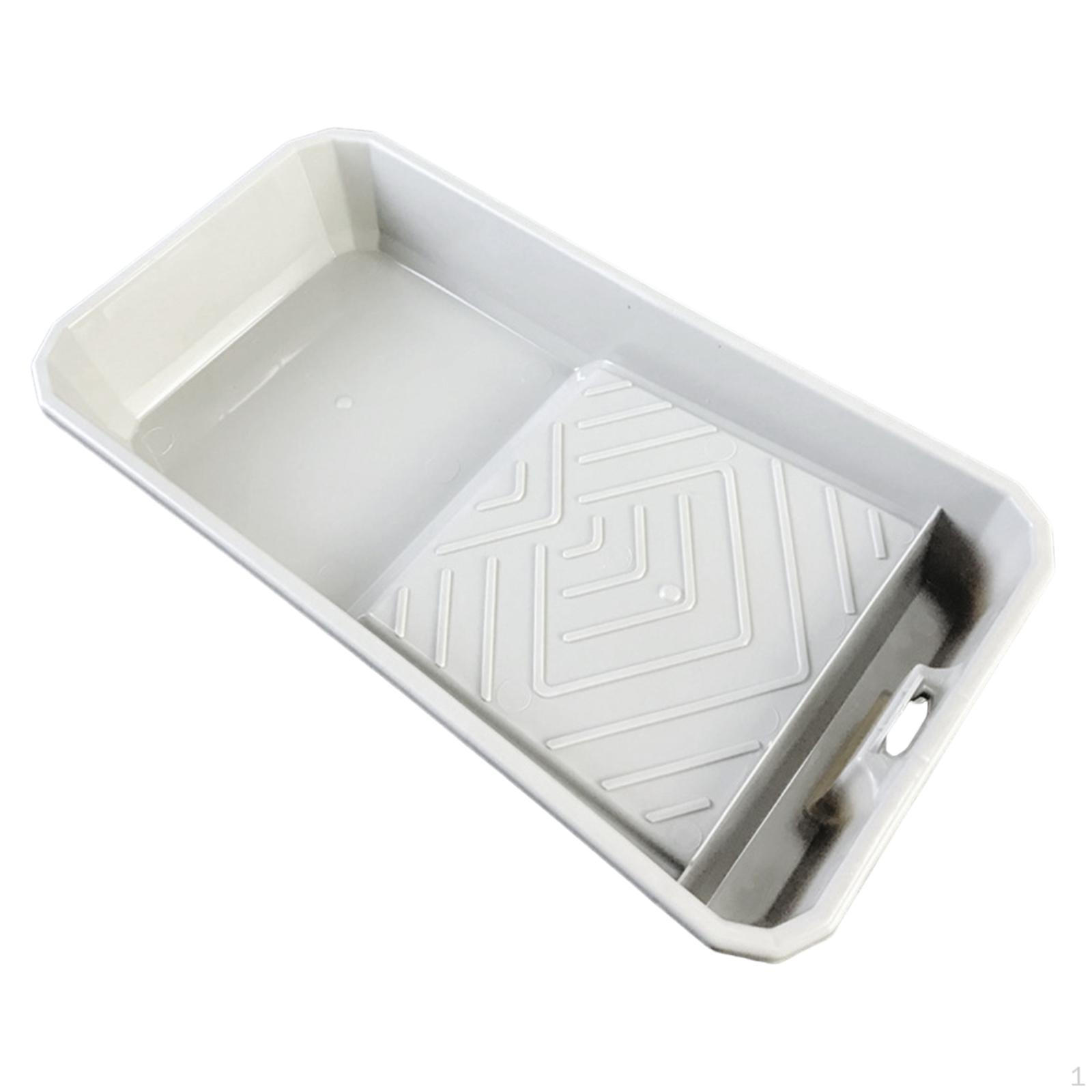 

9 Inch Paint Tray for Roller Brush, DIY Painting, Wall Application Tools, Large, Reusable, Sturdy gray 29.5x15.5x6.5cm