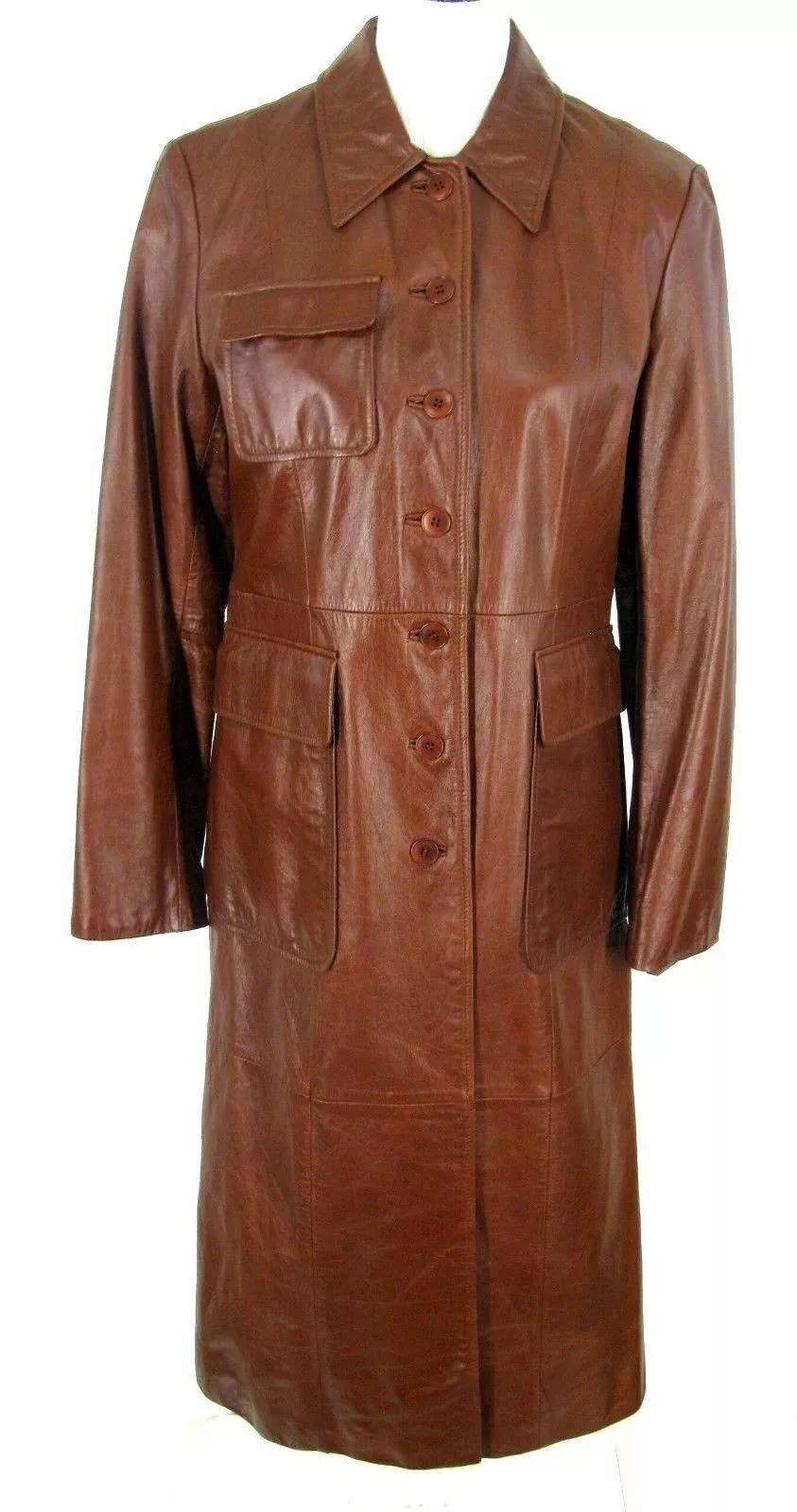 

Трендовое формальное пальто-тренч ручной работы праздничное из натуральной овчины коричневое модное 3XL коричневый