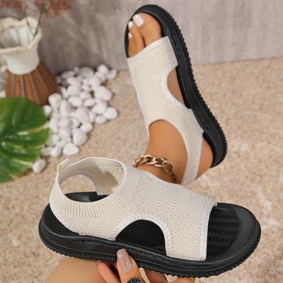 Damenschuhe Sommer 2024 Komfort Lässig Sport Sandalen Damen Strand Keilsandalen Damen Plateau Sandalen Römischer Trend Übergröße