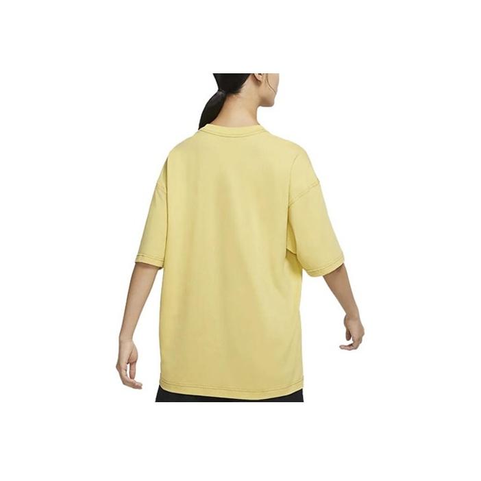 Nike SS22 Logo Print Vintage American Dopamine Sport Casual Breathable Round Neck Short Sleeve Drop Shoulder T-Shirt Women Tops DM6212-304