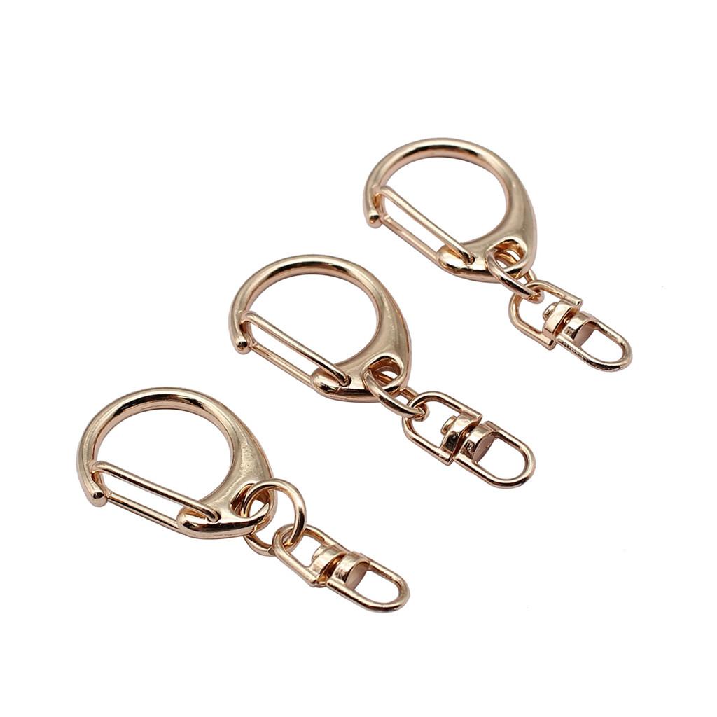 Multi Color D Ring Swivel Clasps Keychain Findings For DIY Projects Materials