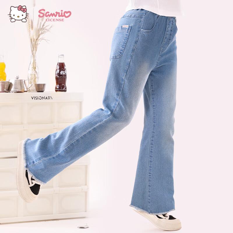 Hello Kitty Girls' Flared Denim Long Trousers