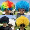Funny Wig Cap Fluffy Wavy Head Wig for Birthday Dress Performance Props Hair Cap Header Reactive Party Supplies