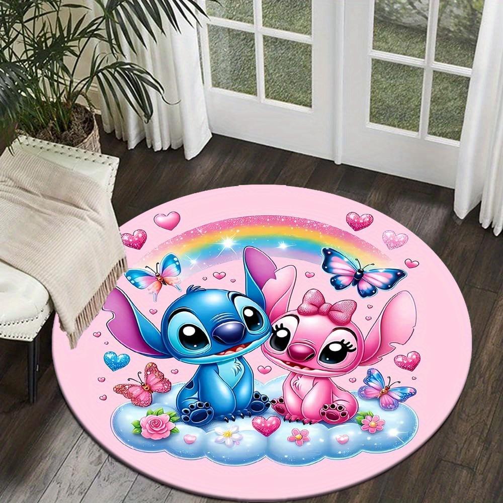 

1pc Stitch Round Area Rug , Playroom Bedroom Living Room Indoor Decor Rug , Perfect for Leisure Areas , Bedside , Cloakroom , and Outdoor Sp 80cm/31.5in