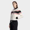 Fila Heritage Classic Fashion Simple Striped Trendy Comfortable Casual Versatile Warm Knitted Cardigan Sweater Women Outerwear F11W618404FWT