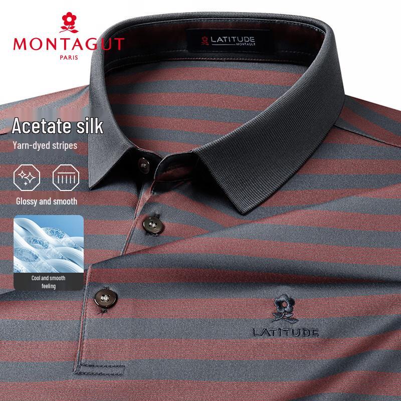MONTAGUT Men s Silk Blend Polo Shirt 54