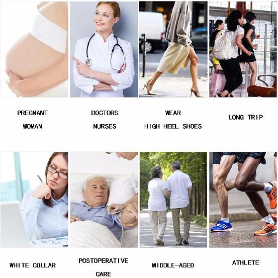 

Компрессионные чулки, 23-32 мм рт. ст., Унисекс компрессионные чулки, Подходят для спортсменов и людей, занимающихся физическим трудом в течение длительного времени -M