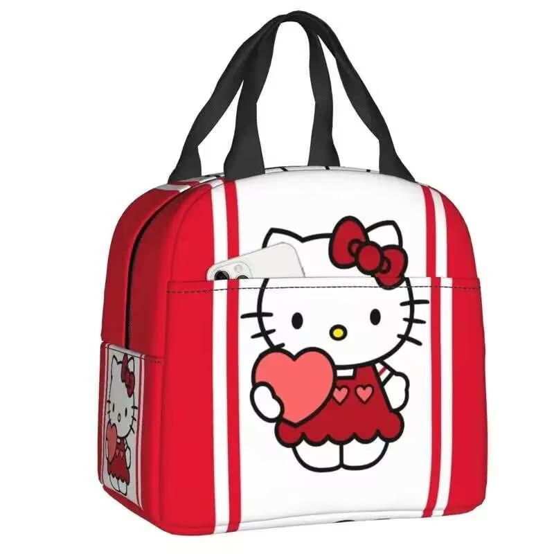 Hello Kitty Lunch Bag Large Capacity Rice Bag Bento Bag Tote Bag Waterproof Lunch Box Insulation Bag