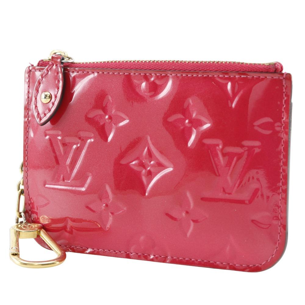 Louis Vuitton Pochette Cle NM Coin Purse M90312 Hot Pink Pink Monogram Vernis Women Used