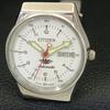 JAPAN MENS VINTAGE CITIZEN AUTOMATIC 8200 WHITE COLOR DIAL WATCH a500284-2 R151b-a500284