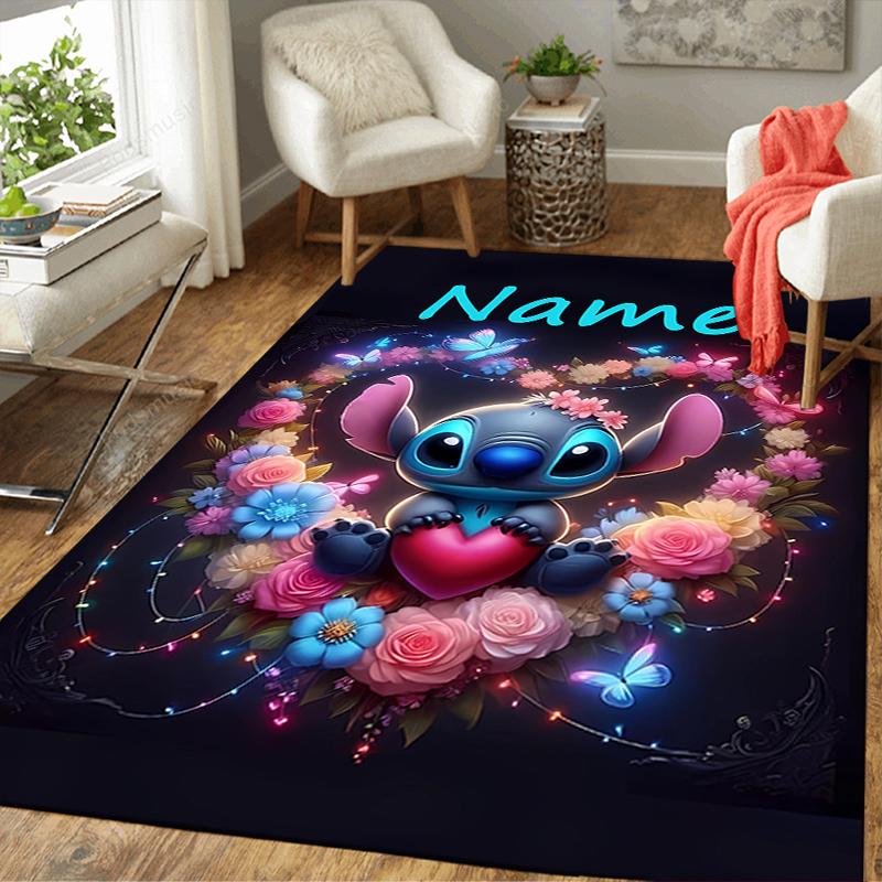 Custom 1Pc Lilo Stitch Galaxy Adventure Rug Office Carpet Indoor Outdoor Entrance Doormat Nonslip Soft And Comfortable Living Room D291616