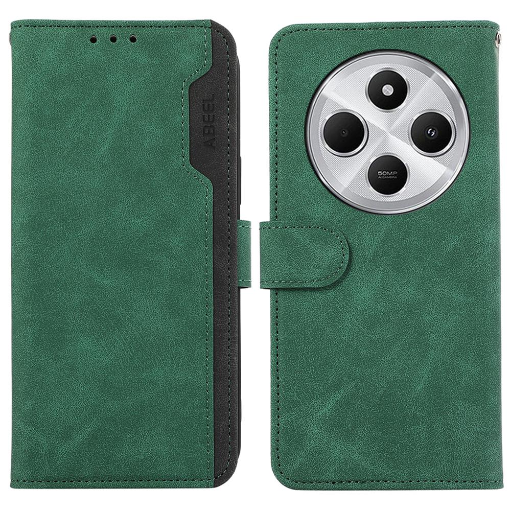 ABEEL For Xiaomi Poco C75 4G/Redmi 14R 5G/14C 4G Case Color Splicing Leather Flip Phone Cover RFID Blocking