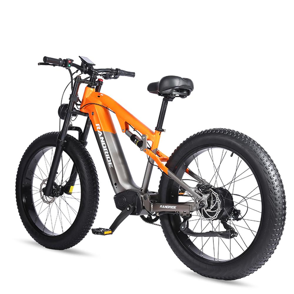 RANDRIDE YX80M 1500W Elektrické kolo s tlustými pneumatikami 20AH Odnímatelná baterie 50 km/h Hydraulická brzda Sklad v EU Dodání 3-7 dní