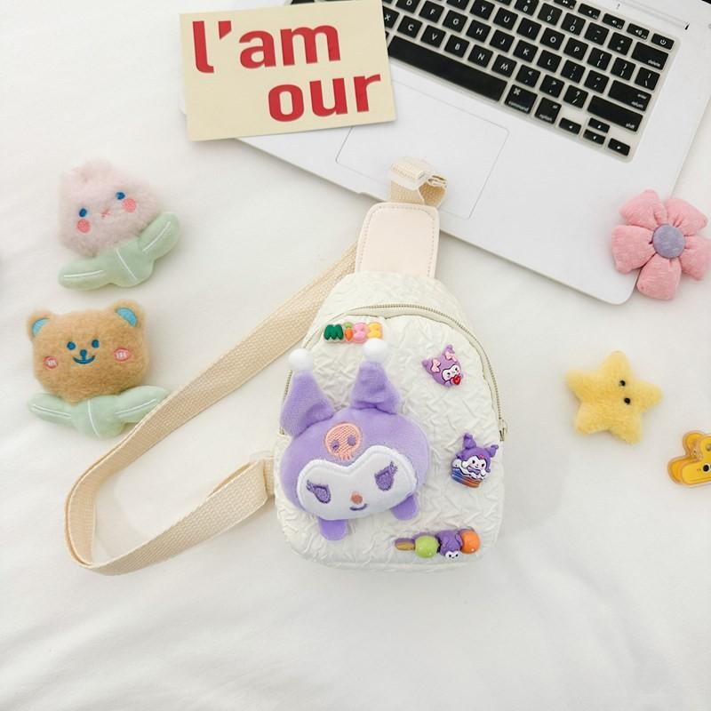 Melody Kids Crossbody Bag With Cartoon Design And Polyester Material For Daily Use