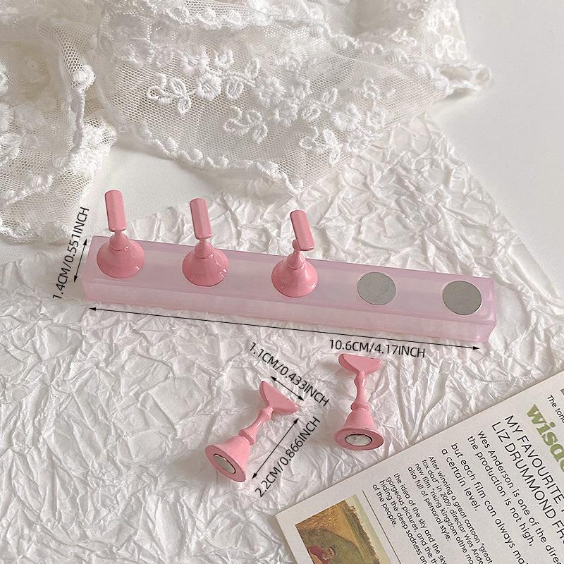 1 Set Jelly False Nail Tips Practice Trainning Display Stand Holder Base Colorful Crystal Nail Art Polish Display Manicure Tools