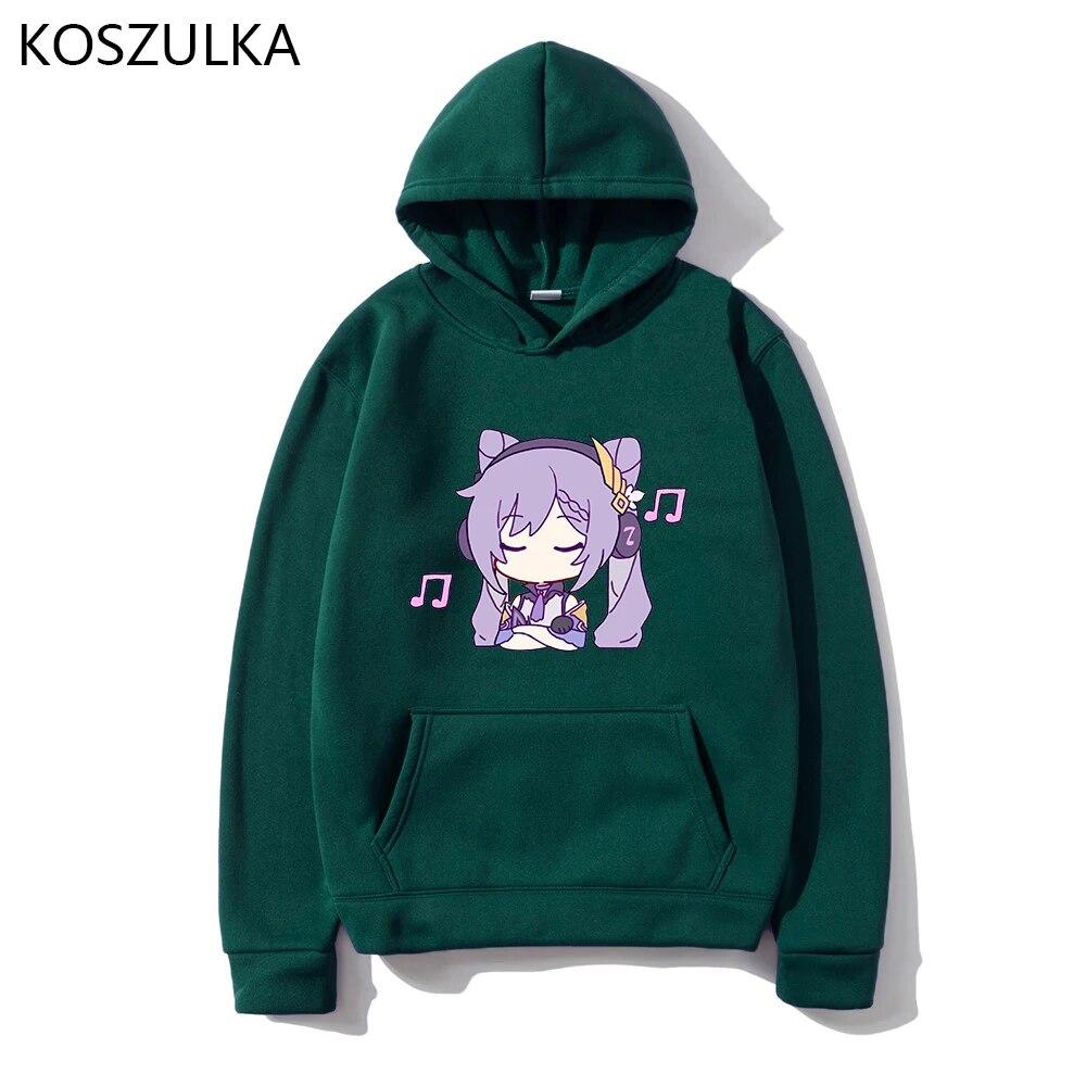 

Горячая толстовка с капюшоном Genshin Impact женская манга Harajuku Kawaii Keqing толстовка унисекс с графическим рисунком зима 2022 игровой свитшот пуловер Sudadera 3XL