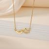 Bright Infinity Symbol Heart Stainless Steel Necklace for Women Mama 18K Gold-plated Anti Fading Necklaces Jewelry Accessories