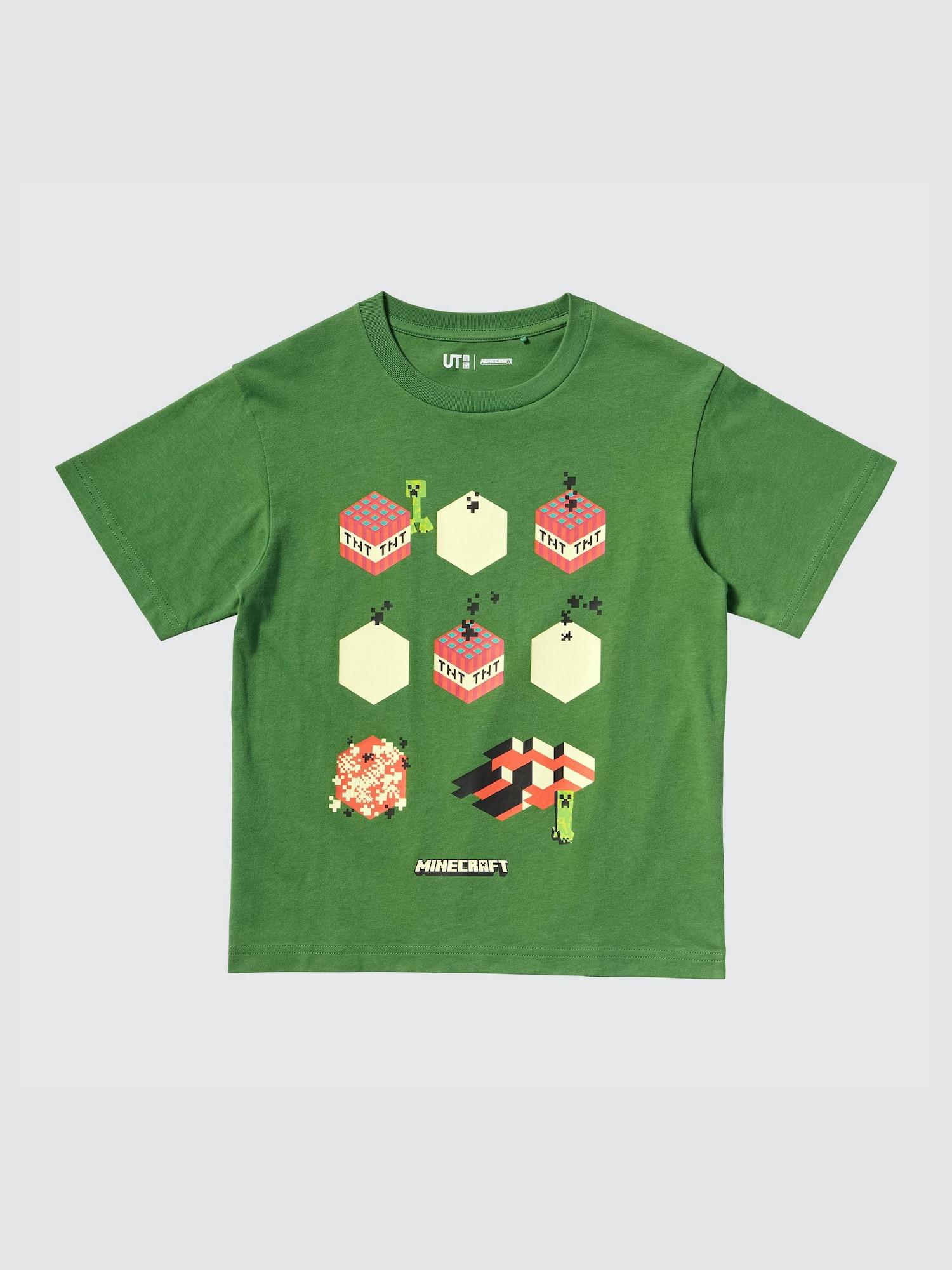 

Uniqlo Япония Minecraft Ut 54 GREEN/100