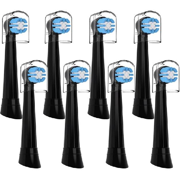 Toothbrush Replacement Heads for Oral b iO Electric Toothbrush, Refill Compatible with Oral b io 3, 4, 5, 6, 7, 8, 9, 10 Series, Dupont Soft Black, 8pack
