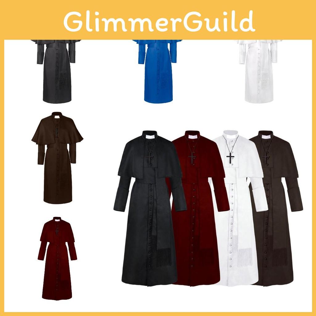 Authentic Renaissance Priest Robe Costume For Stage Performances And Dress Up