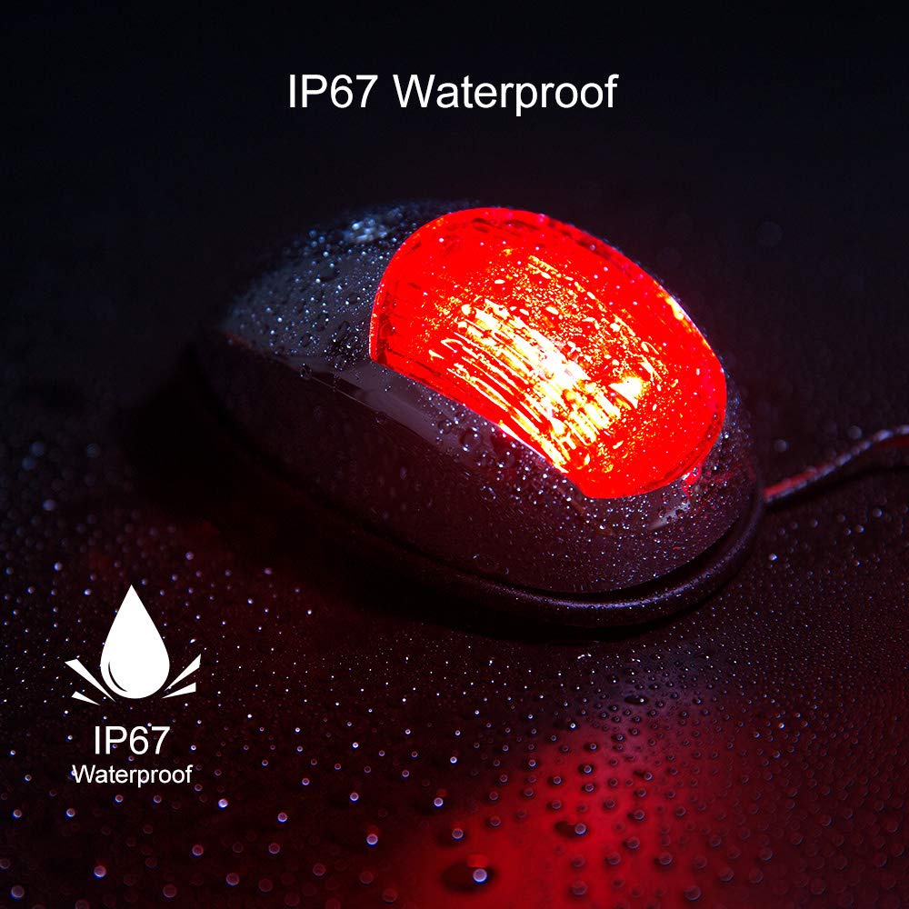 Yacht-Navigationslicht Wasserdicht LED Marine Signalhornlicht Navigationslicht Rot und Grün Marineleuchte 12V 24V 2 Stück