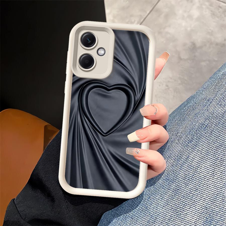 Phone Cover Case for Xiaomi Poco F8 X3 Pro C61 X3 NFC C51 C50 Black White Simple Heart