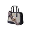 TB Walker Commuter Canvas And Leather Mini Bag Women Bags Gray Dark-Blue 79409-405