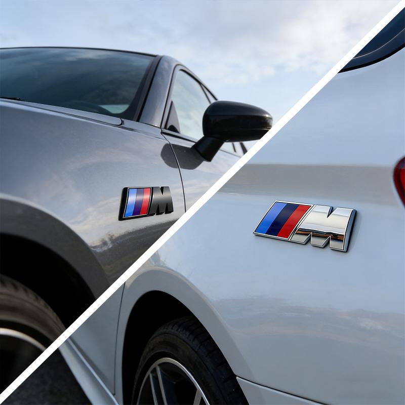 1 Stück ABS Auto Kotflügel Seitenemblem Heckklappenabzeichen M Logo Aufkleber für BMW M M3 M5 M6 E46 E90 F30 G20 E36 E34 G20 G30 Zubehör