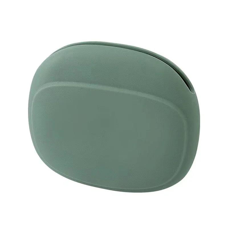 2 PCs Silicone Earphone Data Cable Storage Box Mini Key Box Lipstick Mini Storage Bag Green Light Gray Red