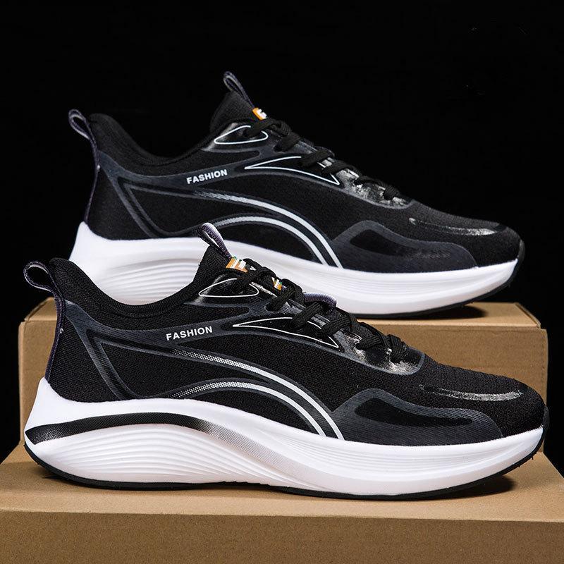 

Couple spring and summer new ultra-light soft-soled running shoes 2025 low-top shredded fish breathable mesh casual trendy sports shoes 44