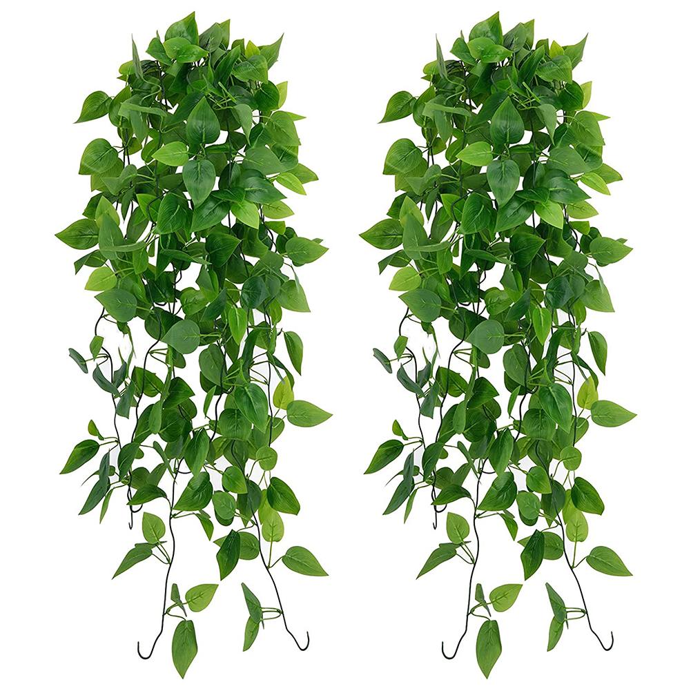 Artificial Hanging Green Radish Fake Rattan For Home Garden Wall Wedding Party Decoration