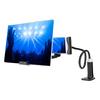 Adjustable Phone Bracket Amplifier 12IN Screen Smarphone Clip Bracket Magnifying EquipmentSplint Type Black