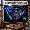 Abstract Personalized Theme Throw Blanket Custom Name Text Personalized Blanket Soft Cozy Blanket for Home Sofa Bed