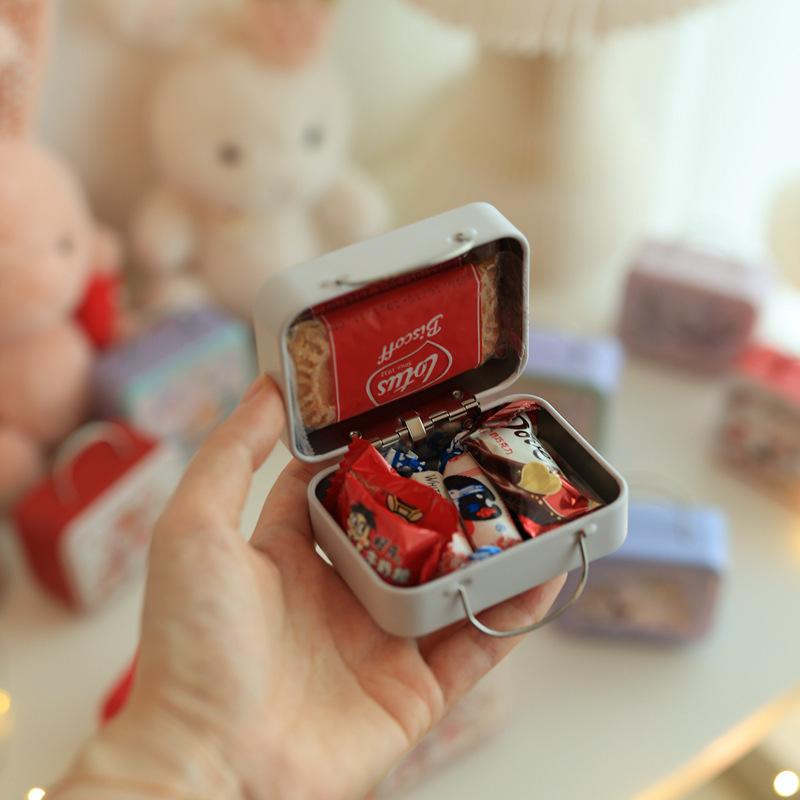 1Pc Mini Handbag, Suitcase, Decorative Box, Multi-functional Metal Gift Box, Jewelry Storage Box.