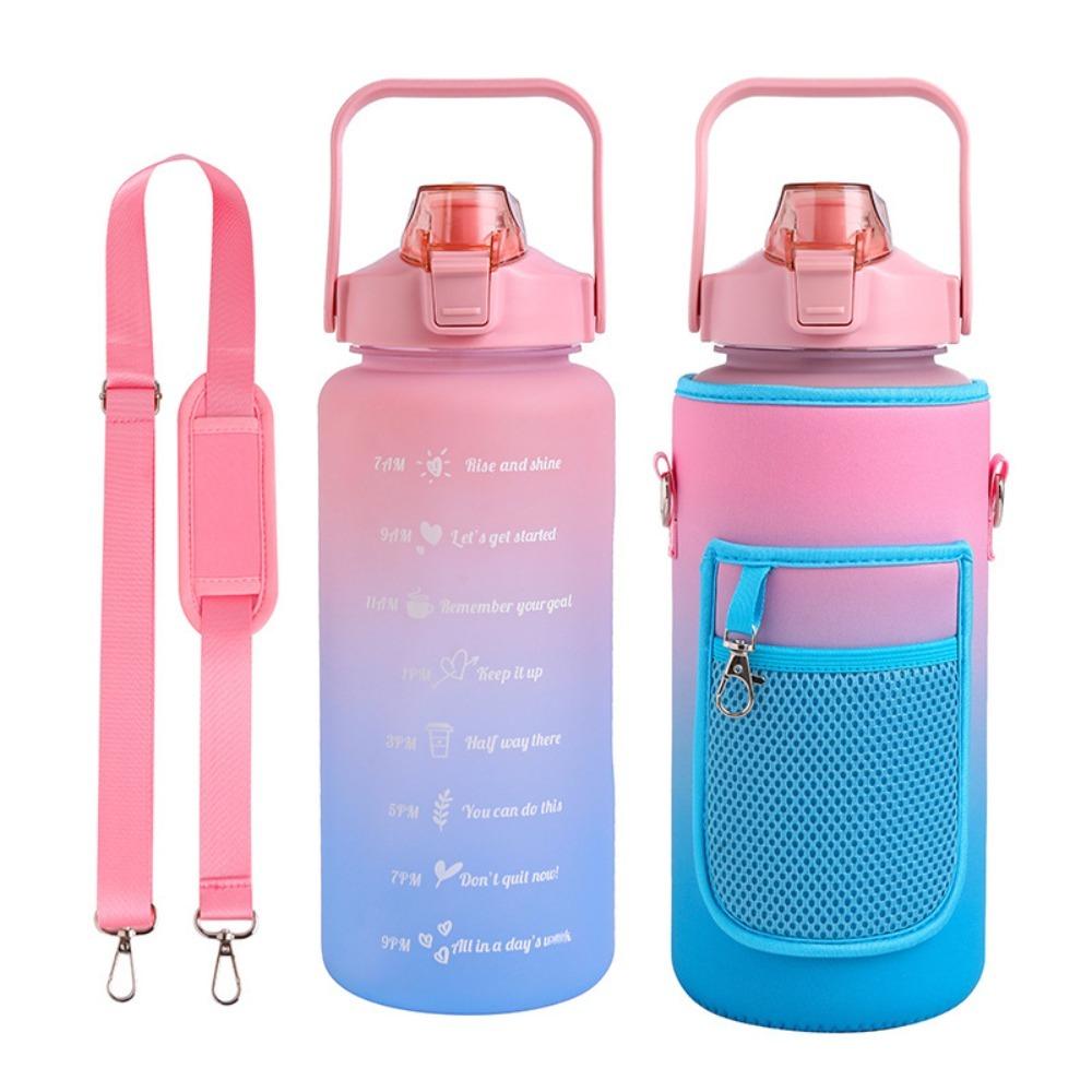 Neoprene Sport Water Bottle Cover Adjustable Shoulder Strap Tumbler Holder Bag  Tumbler