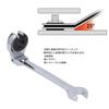 Flexible Head Gear Wrench 14mm Flare Nut Flex Gear Wrench Flex Head Ratchet Combination Wrench Open Design for Fuel Brake Air Conditioning Pipe Nuts C