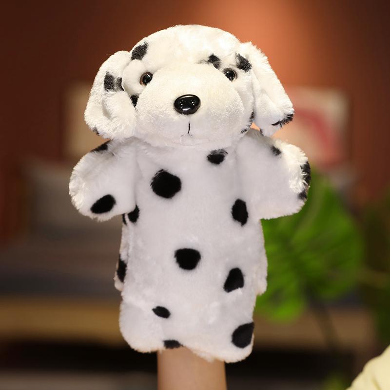 28m Cartoon Animal Plush Hand Puppet Kawaii Rabbit Cat Pig Tortoise Frog Owl Dog Monkey Plushie Interactive Story Prop Gift
