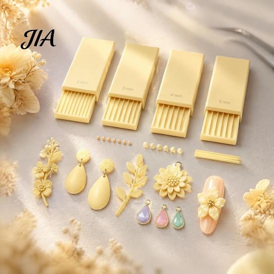 Earring Making Kit 4Pcs/Set Clay Gel Ball Makers, Polymer Rollers, 2mm 3mm 4mm 5mm Flower Petal Mold Sphere Shaper Nail Art Bead Rollers for