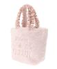De Apparel Memorial Fur Pearl Frill Handle Tote Bag for Lavender [Maison Fleur] Women,